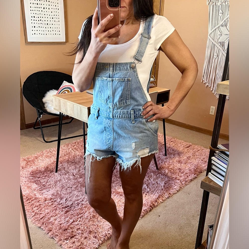 Free People - We The Free Jean Short-all Overall size 26